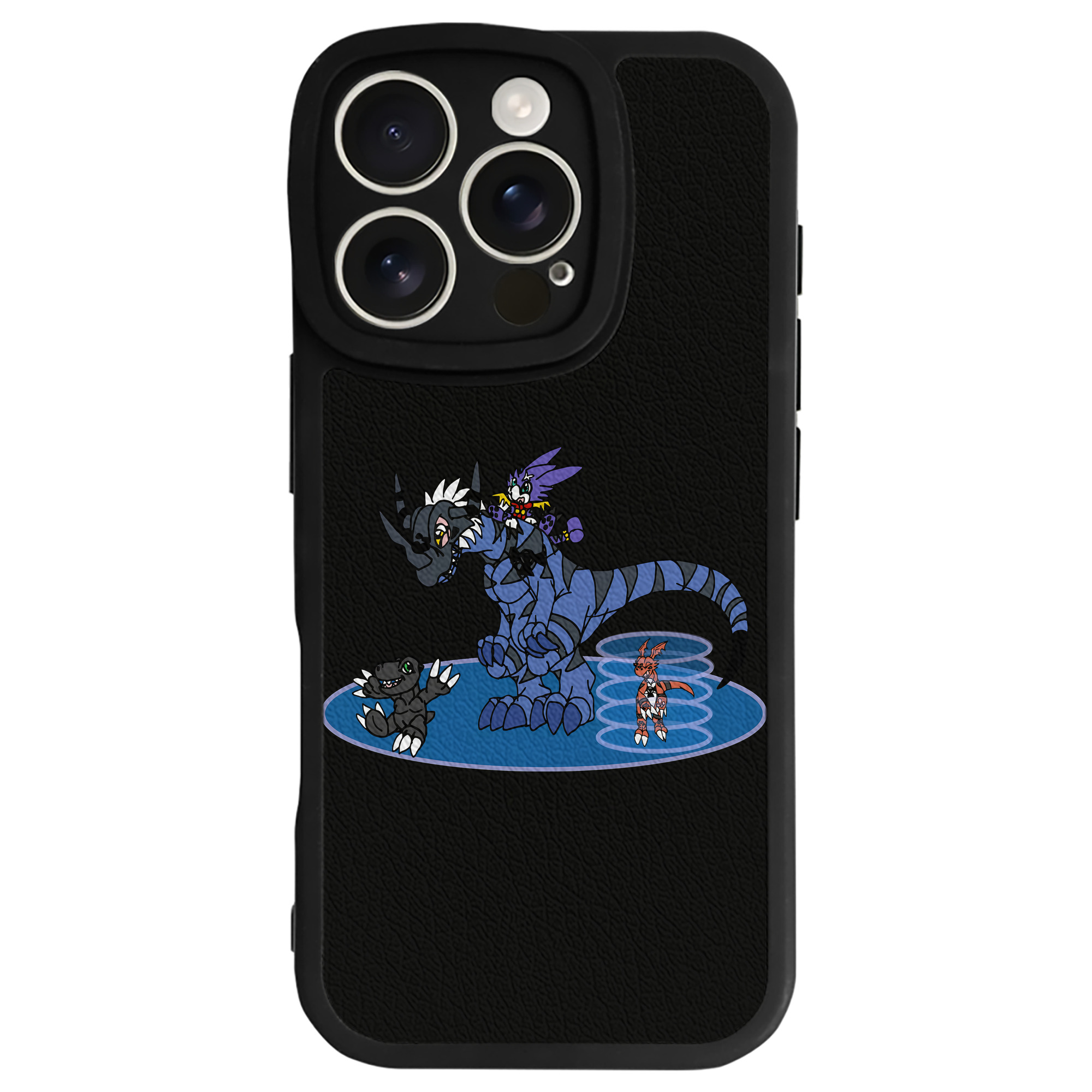 （画像用） Digimon デジタルモンスター/デジモン 【iPhone 16シリーズ対応】シリコンスマホケース（レザー調） 材質：シリコン